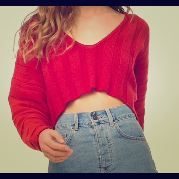 Tops | Highlow Cropped Sweater | Poshmark